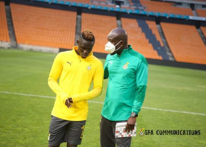 Kwame Poku with Black Stars coach, CK Akonnor