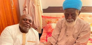 Anyidoho greets the Chief Imam during his visit