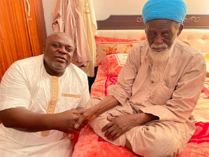 Anyidoho greets the Chief Imam during his visit