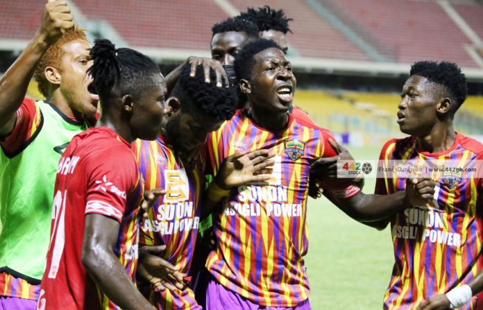 Hearts of Oak players celebrate