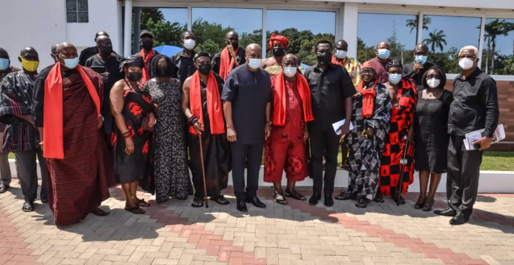 Anlo, other Volta Chiefs and families pay courtesy call on John Mahama