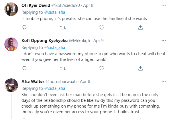Give your girlfriend access to your phone, she'll never cheat on you - Sista Afia