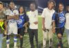 Farida Mahama and her brother and some friends
