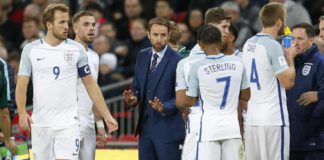 Southgate with England players