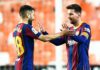 Lionel Messi (R) celebrates Image credit: Getty Images
