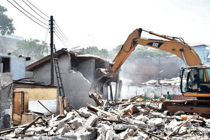 File photo of a demolished building