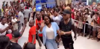 Jackie Appiah at a mall