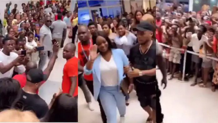 Jackie Appiah at a mall