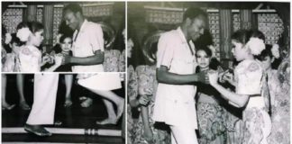 A rare image of President Buhari on the dance floor