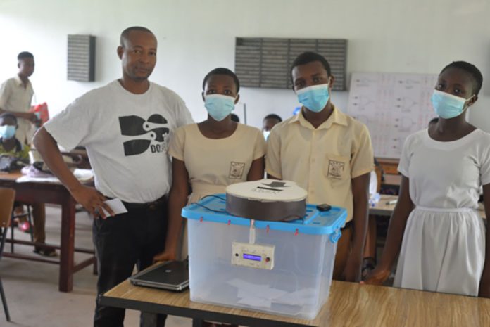 Obuasi Sec Tech students develop ballot box to stop multiple voting