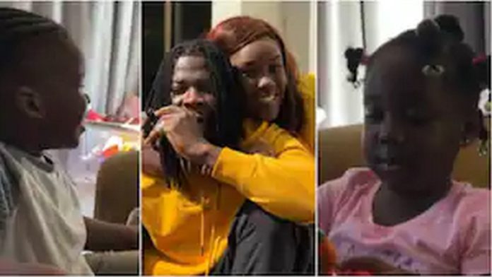 Stonebwoy and children