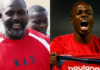 Weah with his son Timothy Weah