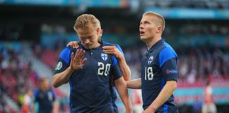 LIVE image from the UEFA EURO 2020 Group B match between Denmark and Finland at Parken Stadium Image credit: Getty Images