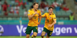 Aaron Ramsey gives Wales the lead Image credit: Getty Images