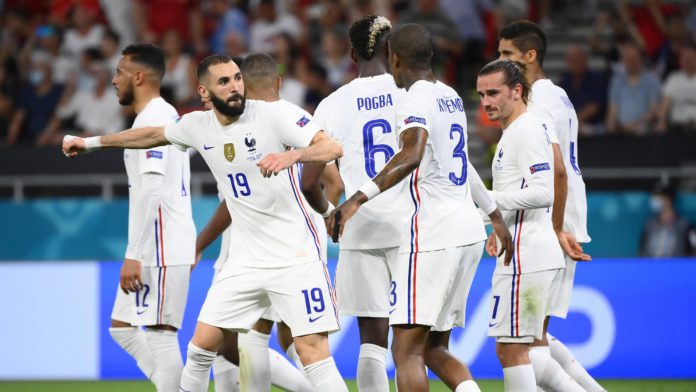 Benzema celebrates his equaliser Image credit: Getty Images