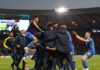 GLASGOW, SCOTLAND - JUNE 29: Artem Dovbyk of Ukraine (obscured) celebrates with team mates after scoring their side's second goal during the UEFA Euro 2020 Championship Round of 16 match between Sweden and Ukraine at Hampden Park on June 29, 2021 in Glasg Image credit: Getty Images