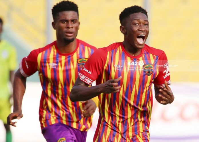 Hearts of Oak players celebrate