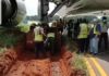 Scary moment airplane got stuck after skidding off runway