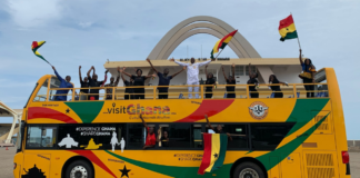 Ghana Tourism Authority outdoors 'Aunty Deede' buses