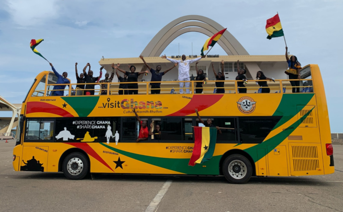 Ghana Tourism Authority outdoors 'Aunty Deede' buses