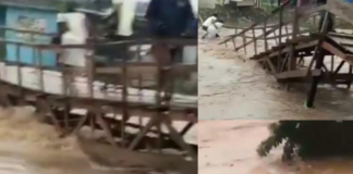 Kumasi floods: Woman allegedly drowns after wooden bridge collapses