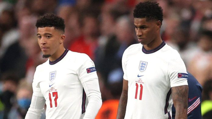 Jadon Sancho and Marcus Rashford were both abused after missing penalties