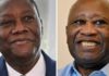 Ivorian President, Allasane Ouattara and his predecessor Laurent Gbagbo