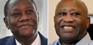 Ivorian President, Allasane Ouattara and his predecessor Laurent Gbagbo