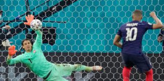 Yann Sommer saves Kylian Mbappe's penalty