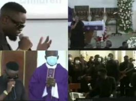 sarkodie at Gabby's father's funeral
