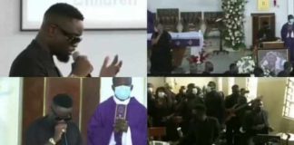sarkodie at Gabby's father's funeral