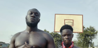Stormzy with Yaw Tog on Sore remix video shoot in Ghana
