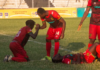 Asante Kotoko players in pain after bowing out of the FA Cup