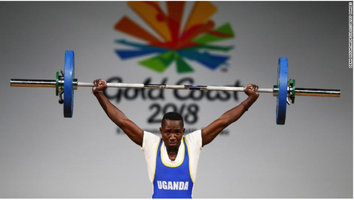 Julius Ssekitoleko competing at the 2018 Commonwealth Games.