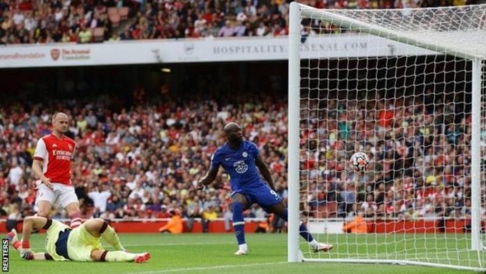 Romelu Lukaku's goal was his 114th in the Premier League, taking him above Ian Wright into the top 20 on the goalscoring list