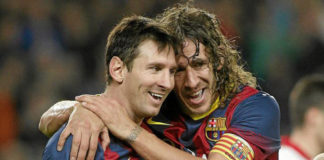 Carles Puyol and Messi