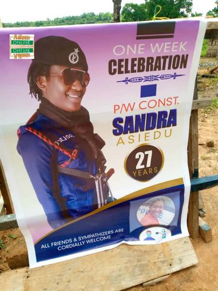 funeral poster of constable sandra
