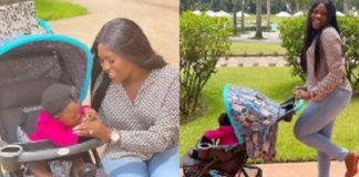 Fella Makafui with her daughter, Island Frimpong