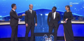 Michael Essien during 2021/22 Champions League draw