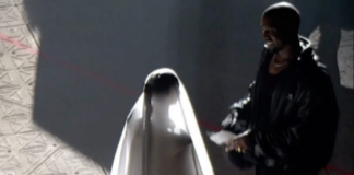 Kanye West joined by wedding dress-wearing Kim Kardashian at Donda launch event