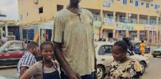 Charles Sogli, the tallest man in the Volta Region of Ghana became a sensation in recent times