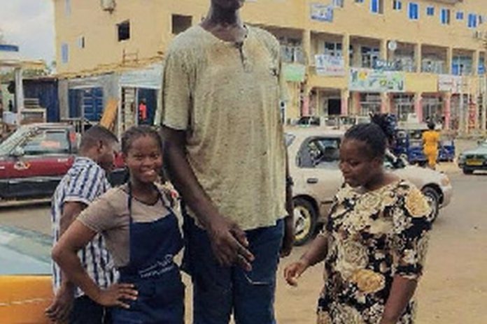 Charles Sogli, the tallest man in the Volta Region of Ghana became a sensation in recent times