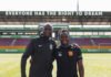 Djimi Traore with Michael Essien