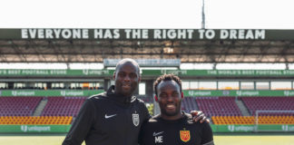 Djimi Traore with Michael Essien