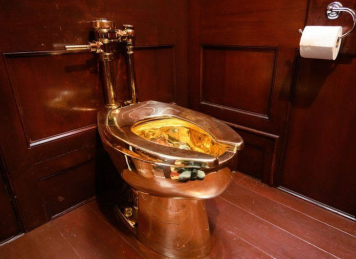 The fully-functioning solid gold toilet was installed at Blenheim Palace and worth nearly £5m | GETTY IMAGES
