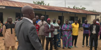 Parents of abducted school children of the Bethel Baptist High School wait for news on their children in Damishi Kaduna, Nigeria.