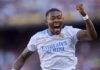 David Alaba of Real Madrid celebrates after scoring his sides first goal during the La Liga Santander match between FC Barcelona and Real Madrid CF at Camp Nou Image credit: Getty Images