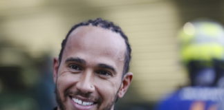 British Formula One driver Lewis Hamilton of Mercedes-AMG Petronas reacts after the 2021 Formula One Grand Prix of Russia at the Sochi Autodrom race track in Sochi, Russia, 26 September 2021. EPA/Yuri Kochetkov / POOL