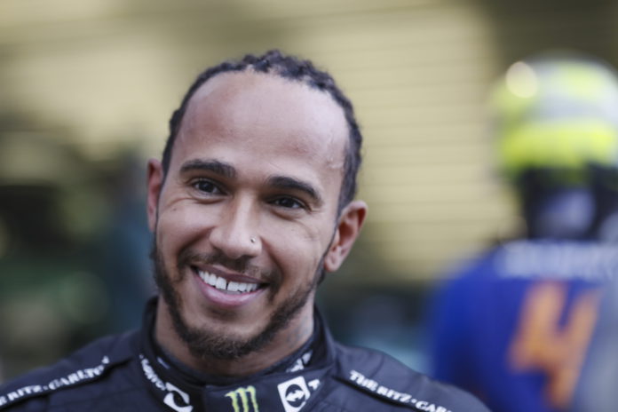 British Formula One driver Lewis Hamilton of Mercedes-AMG Petronas reacts after the 2021 Formula One Grand Prix of Russia at the Sochi Autodrom race track in Sochi, Russia, 26 September 2021. EPA/Yuri Kochetkov / POOL