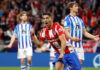 Atletico's Uruguayan striker Luis Suarez celebrates after scoring the 1-2 during the Spanish LaLiga soccer match between Atletico de Madrid and Real Sociedad at Wanda Metropolitano stadium in Madrid, Spain, 24 October 2021. EPA/Mariscal